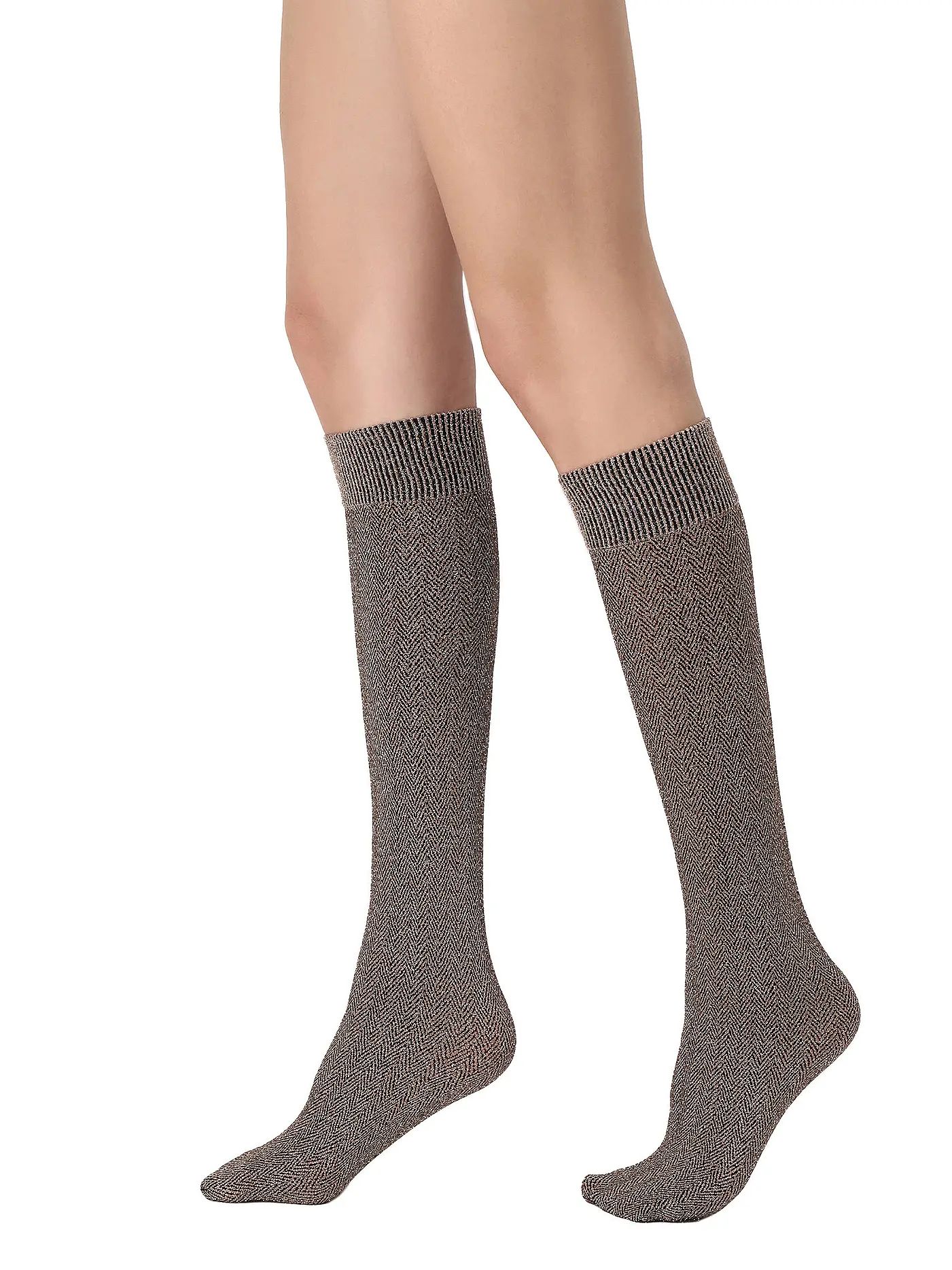 OROBLU | Kniestrümpfe tweed sparkly | 